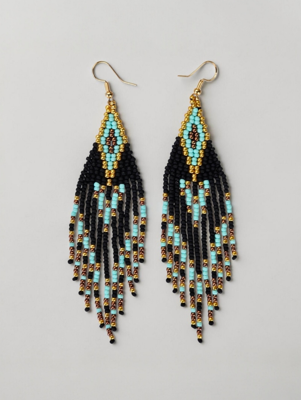 Alexis Boho Fringe Beaded Earrings Handmade Jewelry Boheme